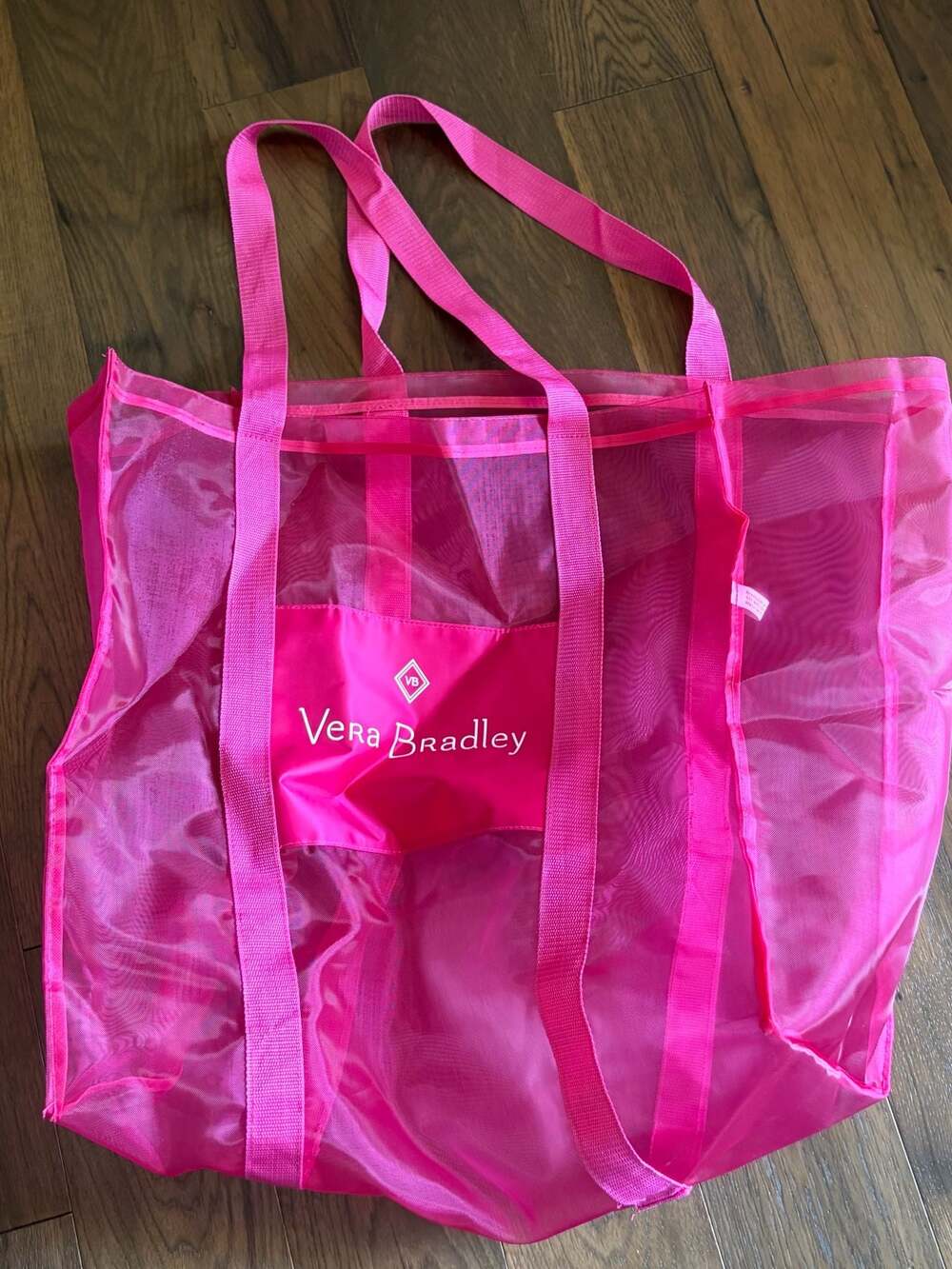 Vera Bradley Pink Mesh Beach Pool Tote Bag Large